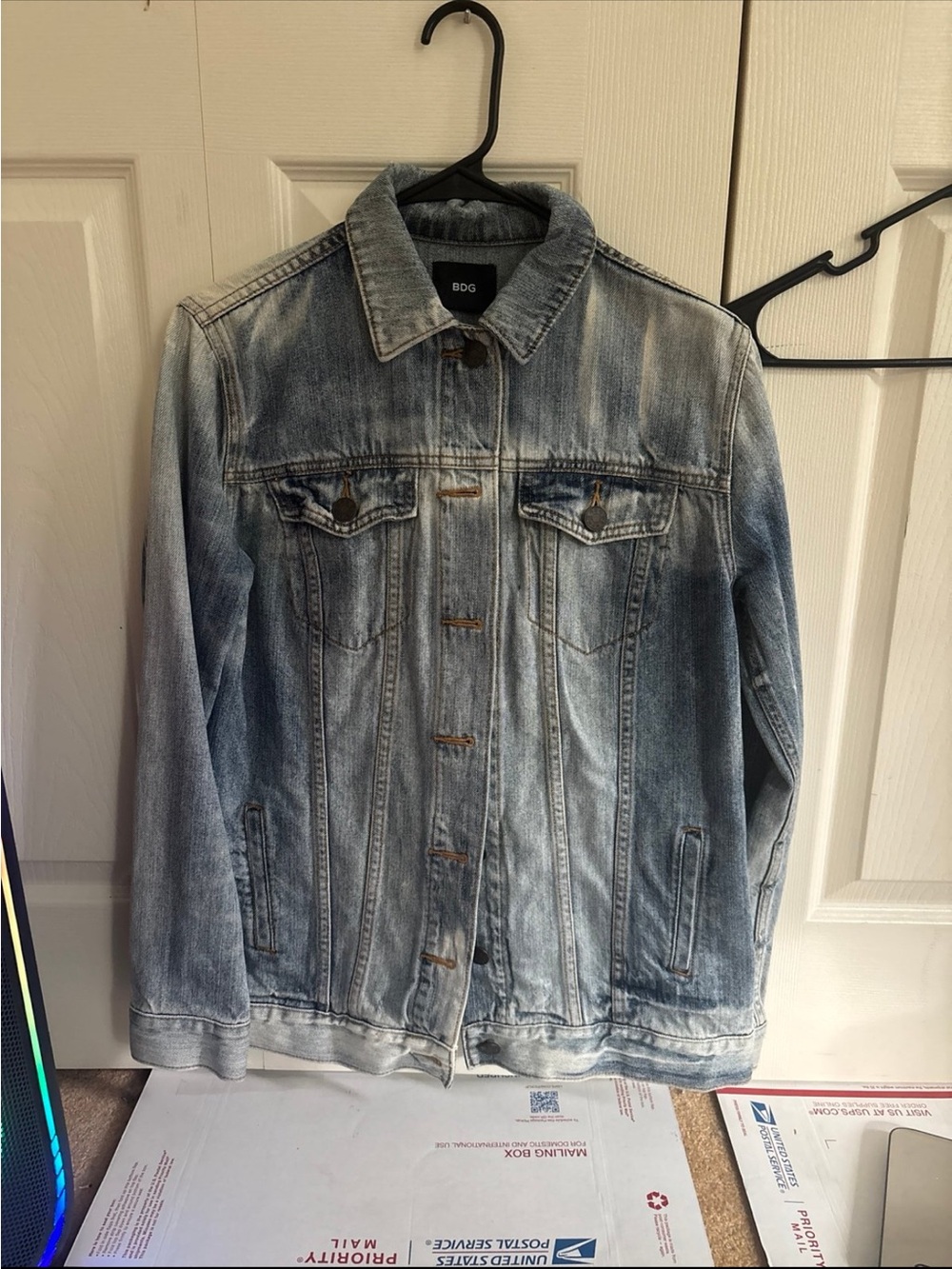 BDG Washed Light Blue Denim Trucker Jacket